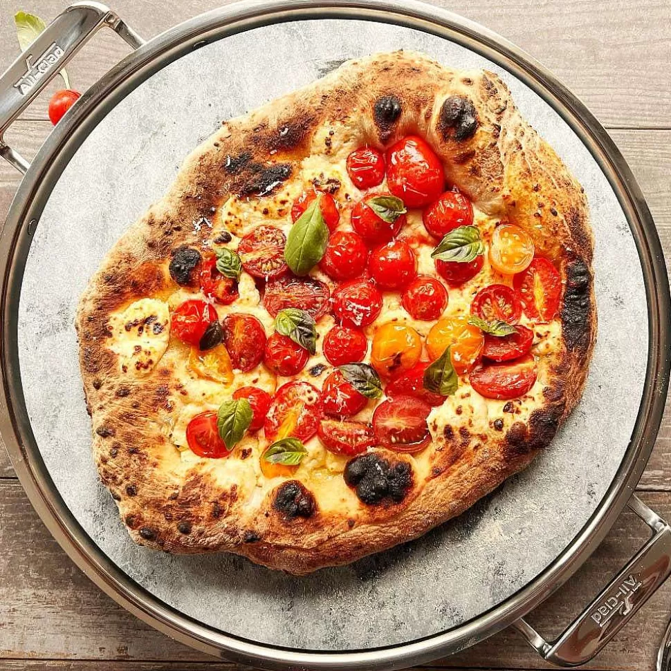 All-Clad Kitchen Accessories<Gourmet Accessories, 13-Inch Pizza Baker Stone With Serving Tray & Pizza Cutter