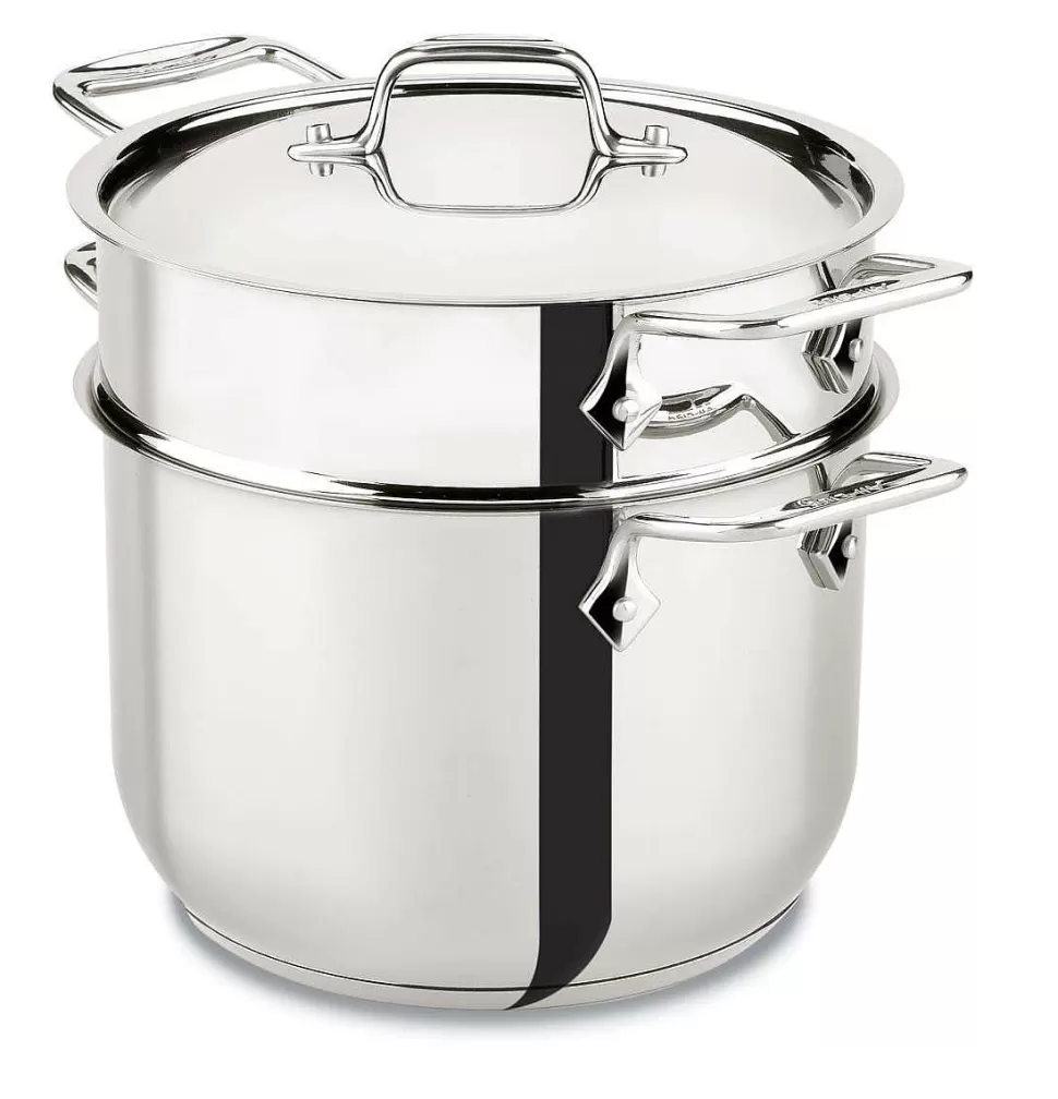 All-Clad Specialty Cookware<Gourmet Accessories, Pasta Pot With Perforated Insert And Lid, 6 Quart