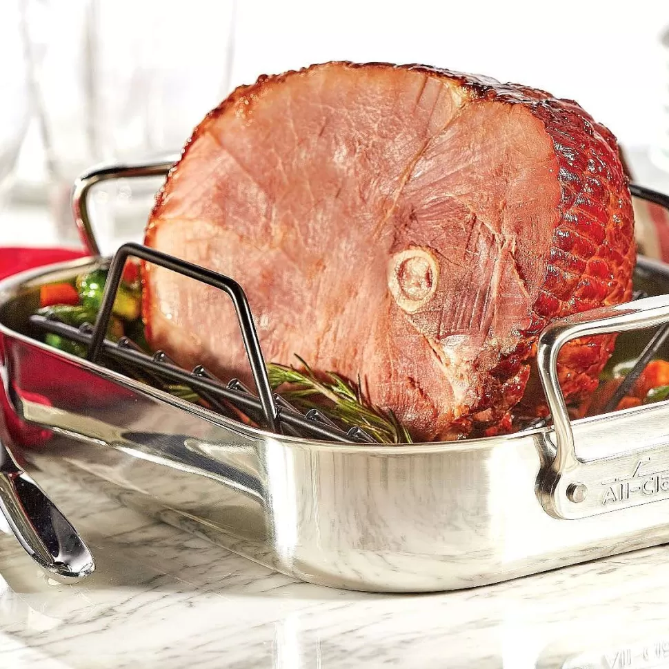 All-Clad Roasters<Gourmet Accessories, Small Stainless Steel Roaster With Rack, 11 X 14 Inch
