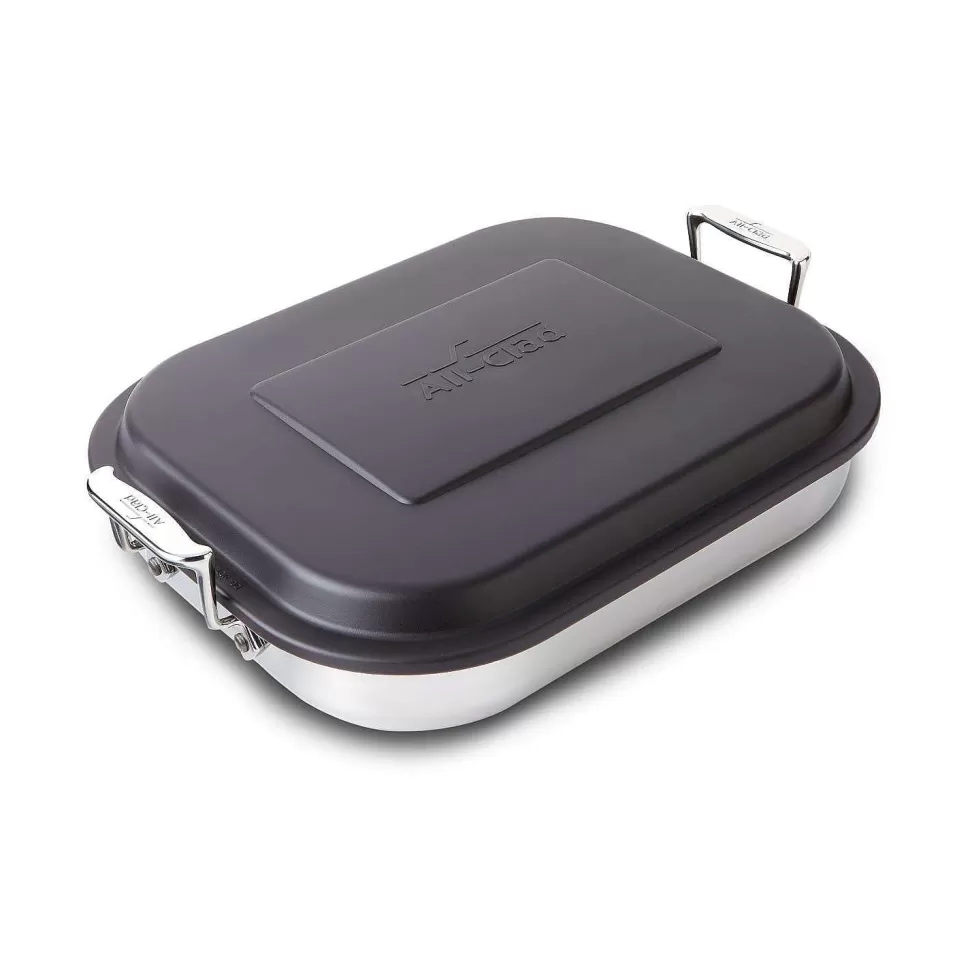 All-Clad Specialty Cookware<Gourmet Accessories, Stainless Steel Lasagna Pan With Lid, 12 X 15 X 2.75 Inch