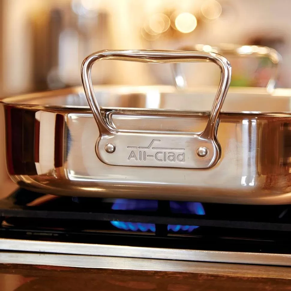 All-Clad Specialty Cookware<Gourmet Accessories, Stainless Steel Lasagna Pan With Lid, 12 X 15 X 2.75 Inch