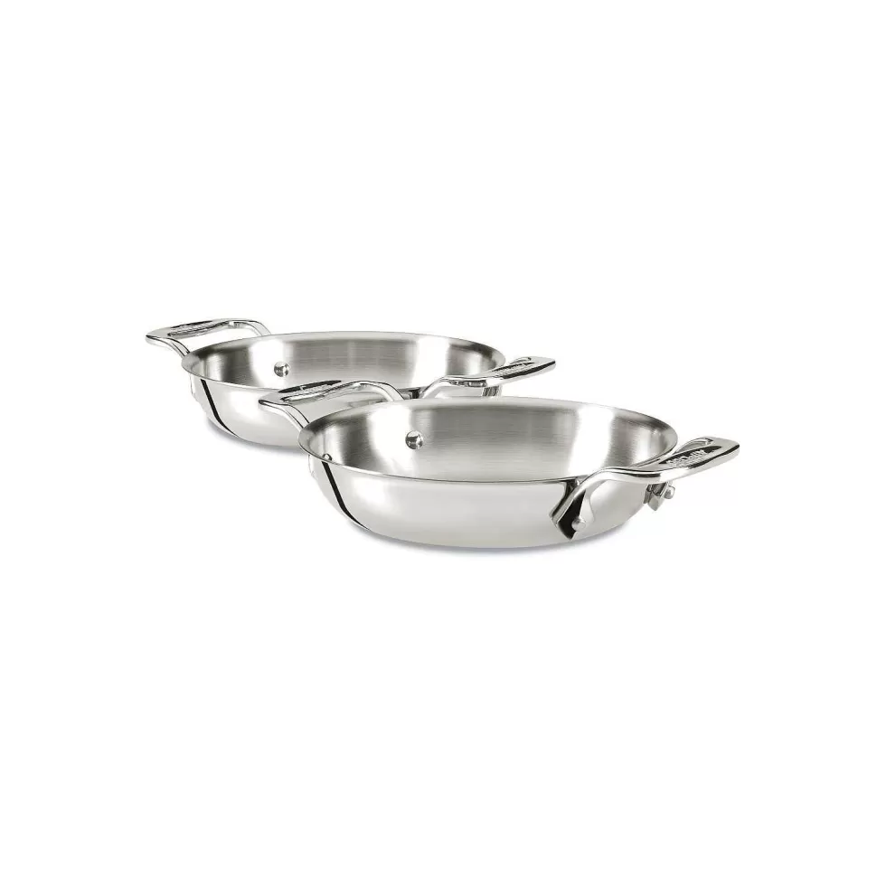 All-Clad Specialty Cookware<Gourmet Accessories, Stainless Steel Mini Gratins 2-Piece Set, 6 Inch