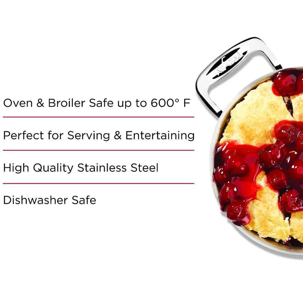 All-Clad Specialty Cookware<Gourmet Accessories, Stainless Steel Mini Gratins 2-Piece Set, 6 Inch