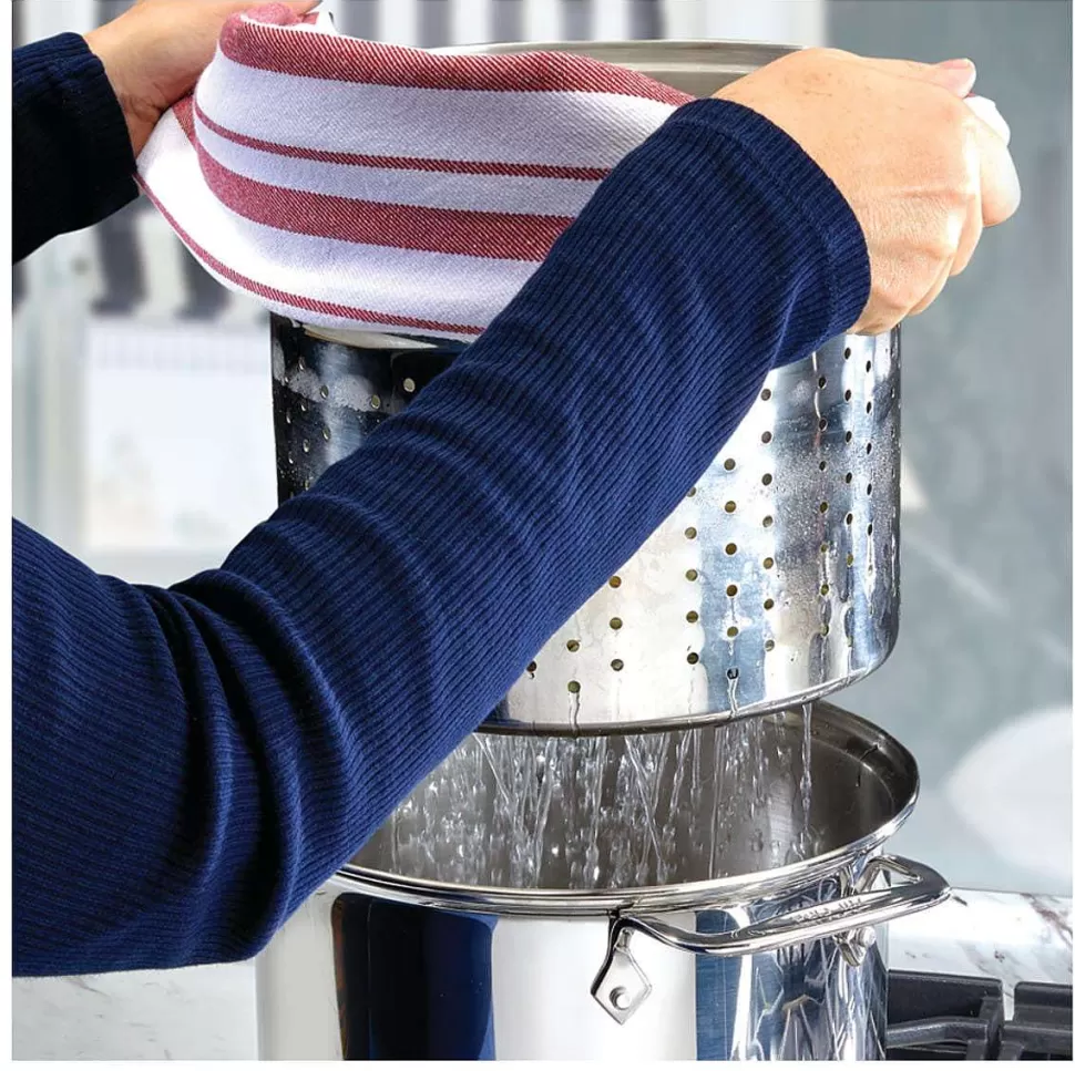 All-Clad Specialty Cookware<Gourmet Accessories, Stainless Steel Multi-Pot With Lid, Perforated Insert And Steaming Insert, 8 Quart