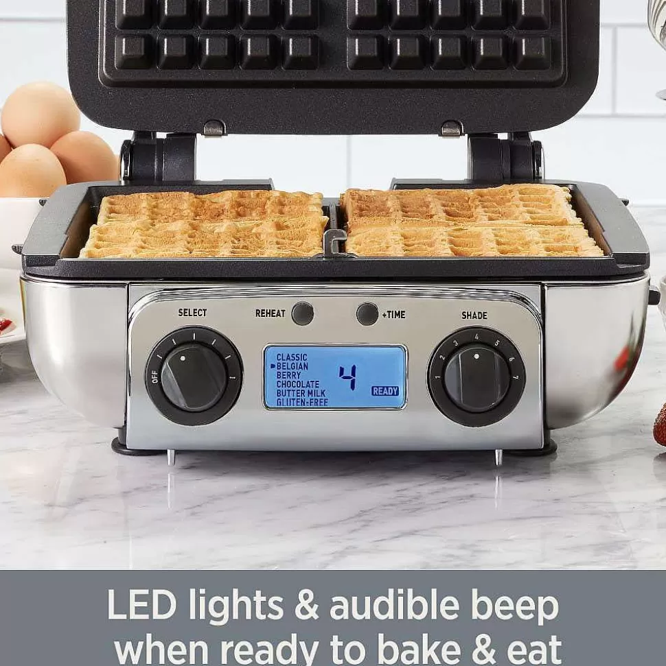 All-Clad Kitchen Electrics<Gourmet Digital Belgian Waffle Maker With Removable Plates, 4 Slice