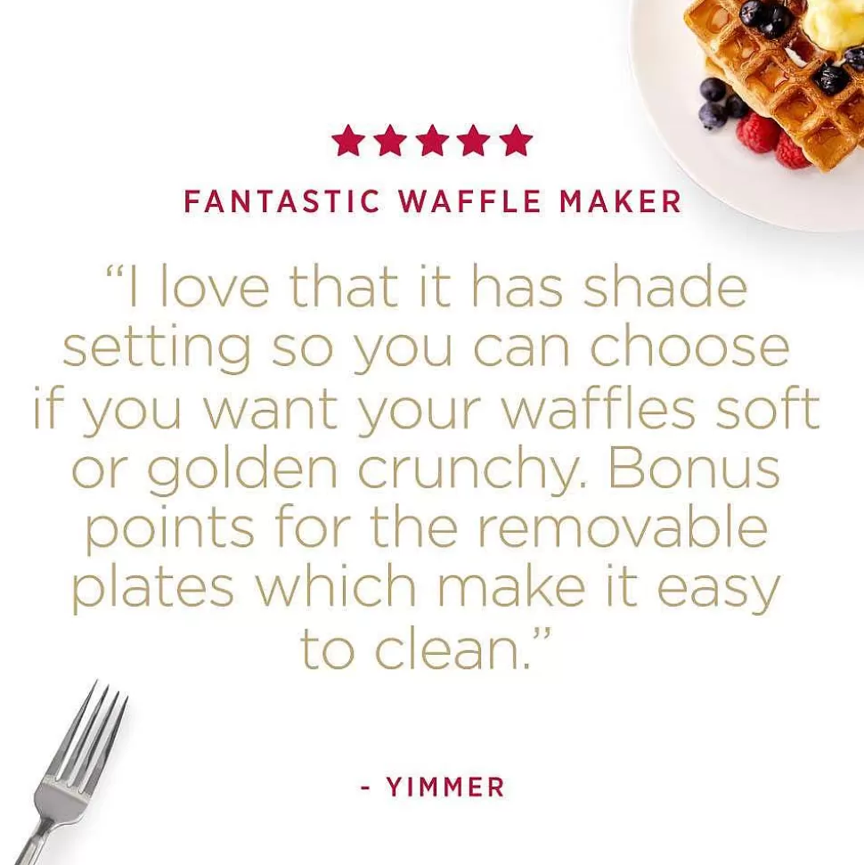 All-Clad Kitchen Electrics<Gourmet Stainless Steel Belgian Waffle Maker With Removable Plates, 4 Slice