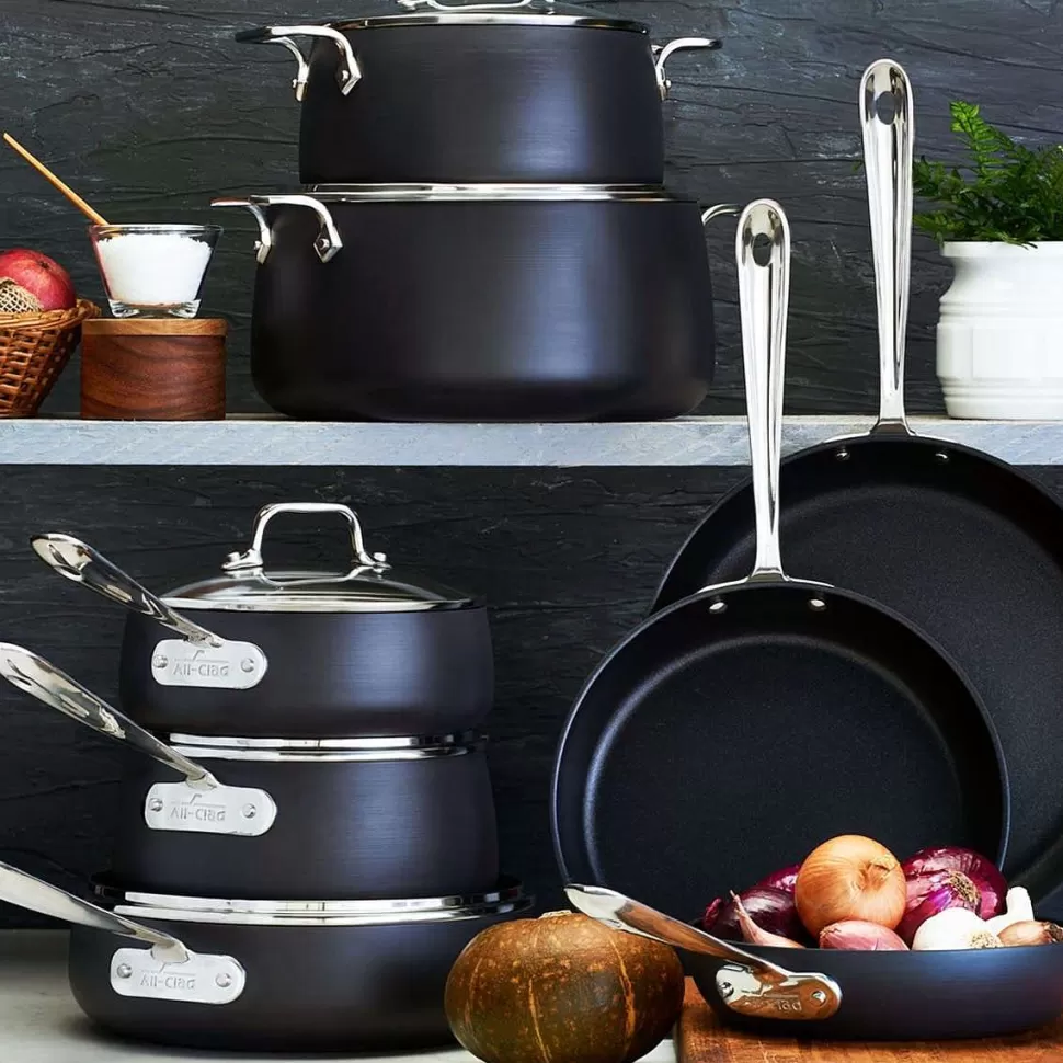 All-Clad Fry Pans & Skillets<Ha1 Hard Anodized Nonstick Cookware, 3 Piece Fry Pan Set, 8, 10 & 12 Inch