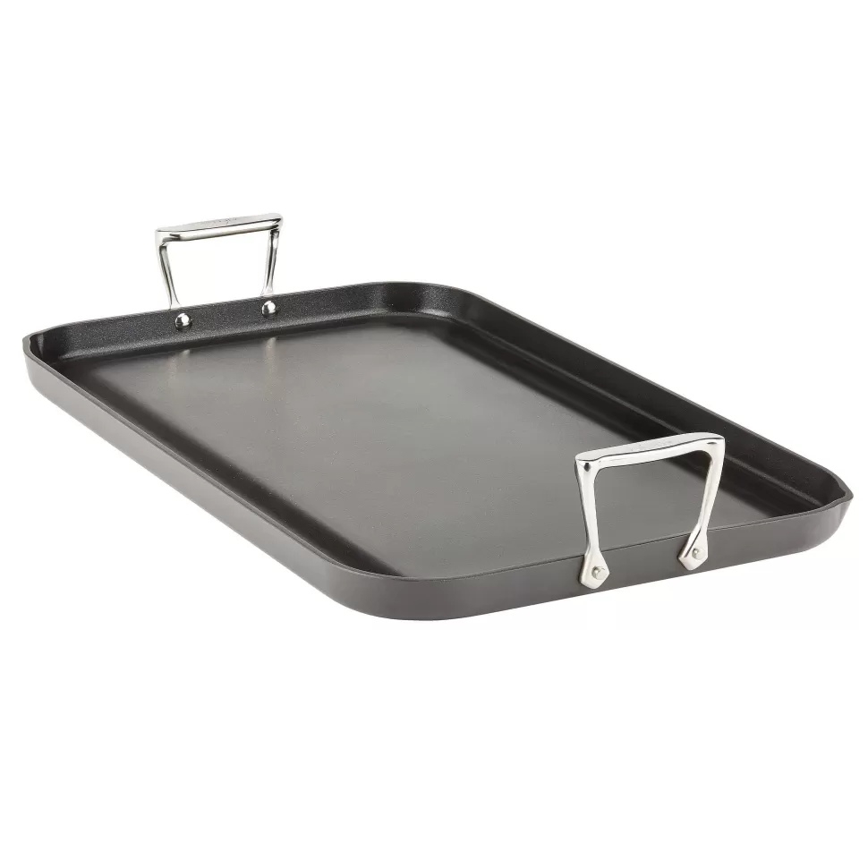 All-Clad Griddle & Grill Pans<Ha1 Hard Anodized Nonstick Cookware, Double-Burner Griddle, 13 X 20 Inch