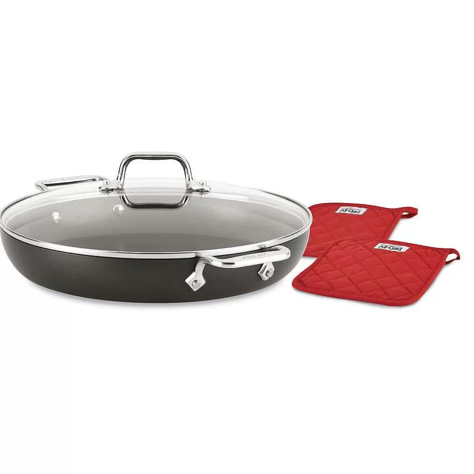 All-Clad Saute Pans<Ha1 Hard Anodized Nonstick Cookware, Everyday Pan With Lid, 12 Inch