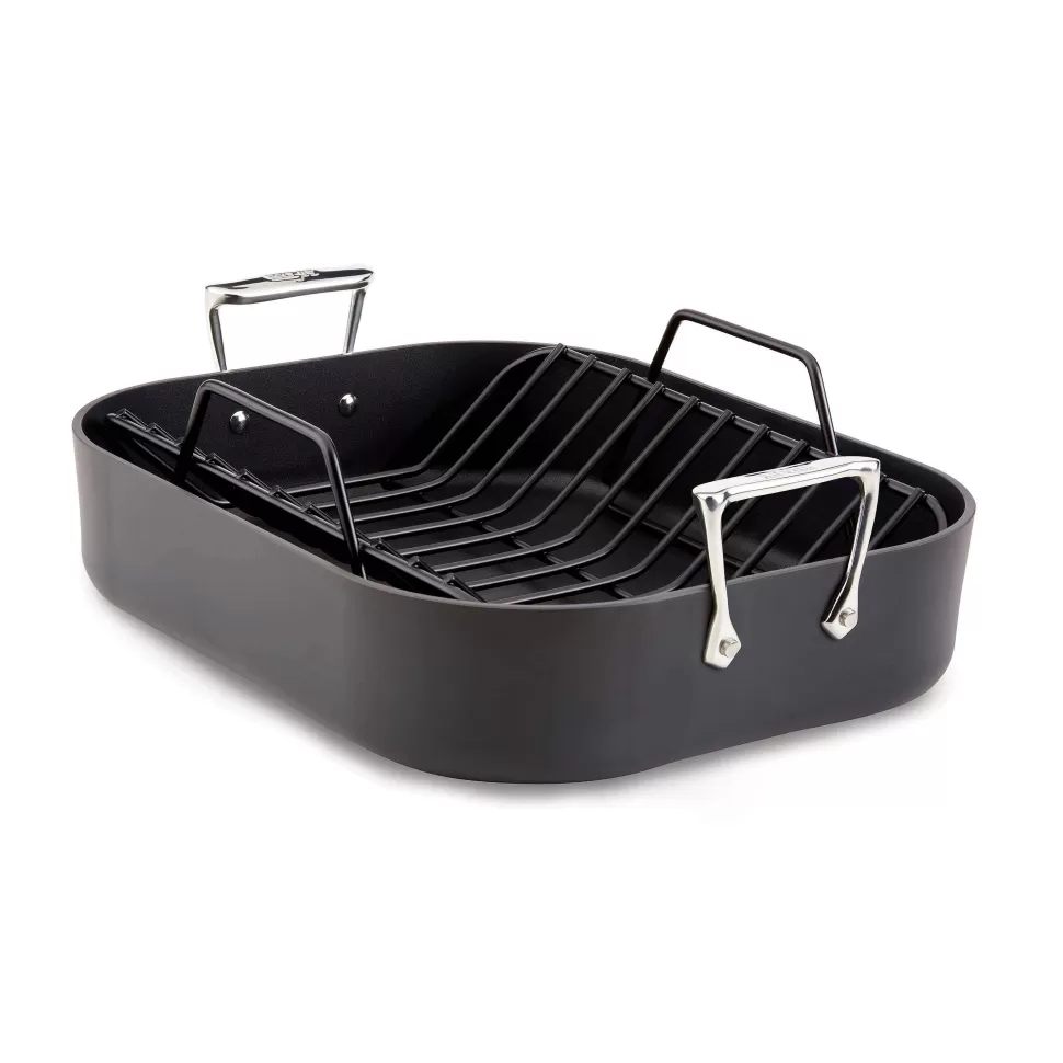 All-Clad Roasters<Ha1 Hard Anodized Nonstick Cookware, Roaster With Rack, 13 X 16 Inch