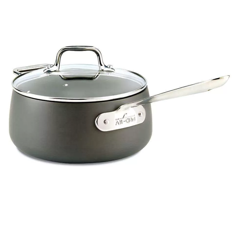 All-Clad Sauce Pans & Sauciers<Ha1 Hard Anodized Nonstick Cookware, Sauce Pan With Lid, 3.5 Quart